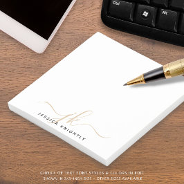 Minimale Initialen voor modern Gold Script-monogra Post-it® Notes