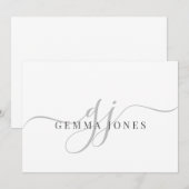 Minimale Initialen voor modern grafisch script voo Notitiekaartje (Voorkant / Achterkant)