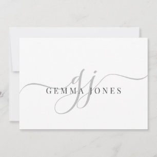 Minimale Initialen voor modern grafisch script voo Notitiekaartje