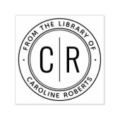 Minimale initialen voor monogram uit de boekenbibl  zelfinktende stempel (Design)