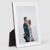 Minimale Initialen voor volledige bruiloft, hitte  Fotoplaat (Zijkant)
