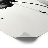 Minimale Ink Flower Abstract Blossom State Poster (Hoek)