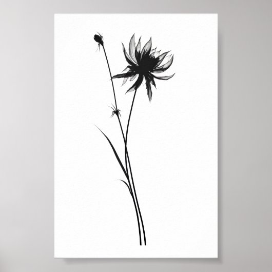 Minimale inktventilator Abstracte Florentijn in zw Poster (Voorkant)