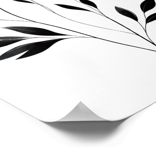 Minimale inktventilator Abstracte Florentijn in zw Poster (Hoek)