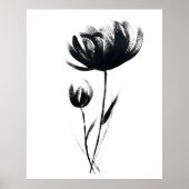 Minimale inktverdieping Waterverf Floral Flowers B Poster (Voorkant)