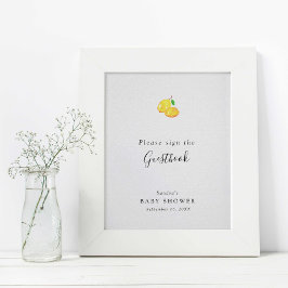 Minimale inschrijving voor Elegant Guestbook-Baby Poster