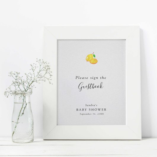 Minimale inschrijving voor Elegant Guestbook-Baby  Poster