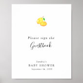 Minimale inschrijving voor Elegant Guestbook-Baby  Poster (Voorkant)