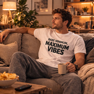 Minimale Inspanning Maximaal Vibes Grappige T-Shir T-shirt