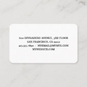 Minimale Inspiratie Yoga Instructeur Professioneel Visitekaartje (Achterkant)