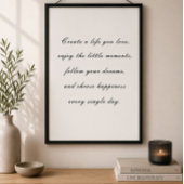Minimale Inspirerende Citat Typografie Muurkunst Poster