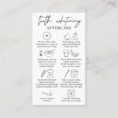 Minimale instructies voor het Whitening Aftercare Visitekaartje (Voorkant)
