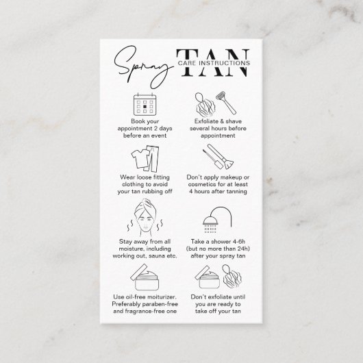 Minimale instructies voor verloskundige verstuivin visitekaartje (Voorkant)