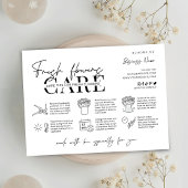 Minimale instructies voor zwart-witbloemen bedankkaart