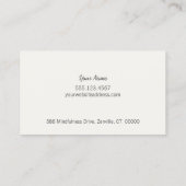 Minimale interieurontwerper Gold Black Visitekaartje (Achterkant)