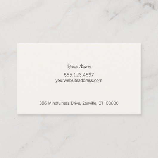 Minimale interieurontwerper Gold Black Visitekaartje (Achterkant)