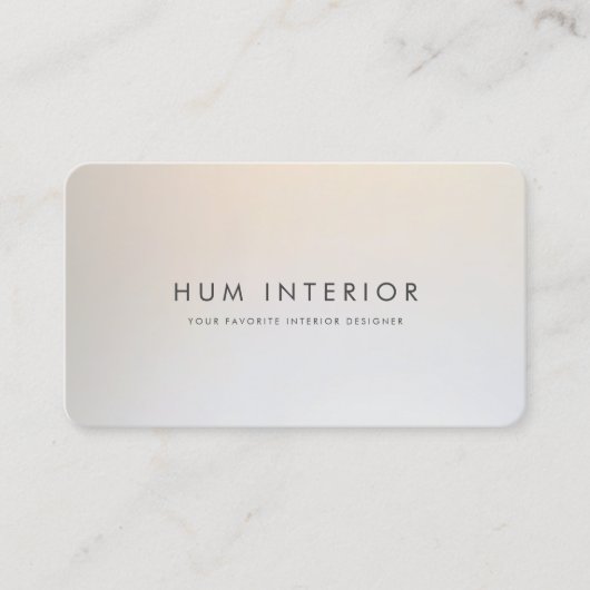 Minimale interieurontwerper Professional Silver Visitekaartje (Voorkant)