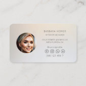 Minimale interieurontwerper Professional Silver Visitekaartje (Achterkant)