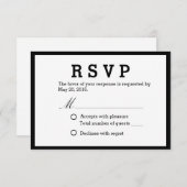 Minimale interventie van Elegant Wedding RSVP (Voorkant / Achterkant)
