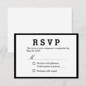 Minimale interventie van Elegant Wedding RSVP Kaartje (Voorkant / Achterkant)