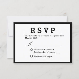 Minimale interventie van Elegant Wedding RSVP Kaartje
