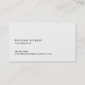 Minimale introductie Contact Moderne fotograaf Visitekaartje (Voorkant)