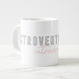 Minimale Introvert Quote Cute Modern Typografie Grote Koffiekop