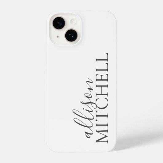 Minimale iPhone voor Script Calligraphy iPhone Hoesje (Achterkant)