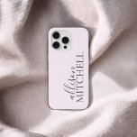 Minimale iPhone voor Script Calligraphy iPhone 13 Pro Max Hoesje<br><div class="desc">Het minimalistische hoesje kenmerkt naam die manuscriptkalligrafie met de klassieke serif doopvont combineert.</div>