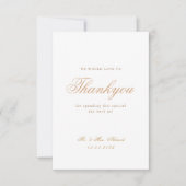 Minimale islamitische gouden bruiloft bedankkaart (Voorkant)