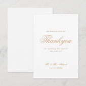 Minimale islamitische gouden bruiloft bedankkaart (Voorkant / Achterkant)