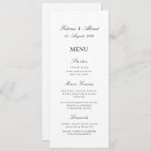 Minimale Islamitische Moslim Nikah Bruiloft Menu (Voorkant / Achterkant)