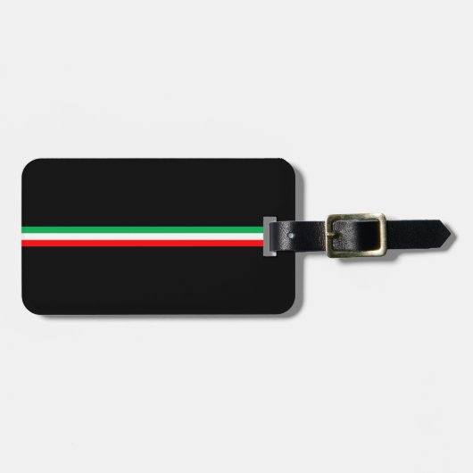 Minimale Italiaanse vlag Bagagelabel (Voorkant horizontaal)