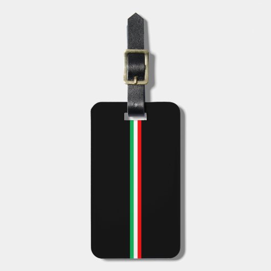 Minimale Italiaanse vlag Bagagelabel (Voorkant verticaal)