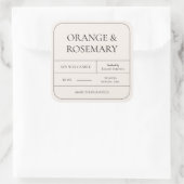 Minimale Ivory Cream Simple Candle Label (Tas)