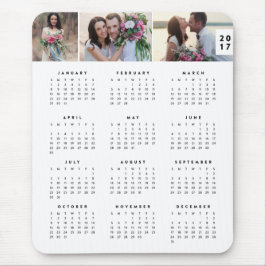 Minimale jaarkalender Mousepad Muismat