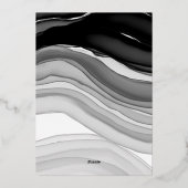 Minimale Japandi Monochrome 2-kerstfoto Folie Feestdagenkaart (Achterkant)