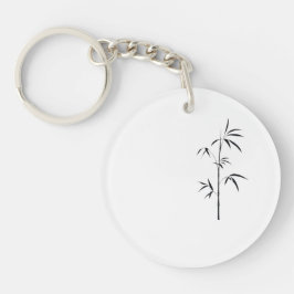 Minimale Japanse Bamboe Acryl Sleutelhanger