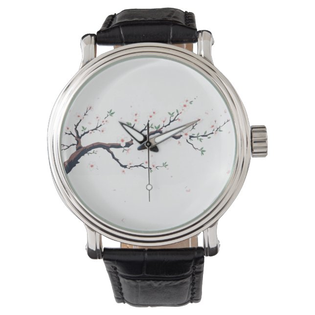 Minimale Japanse Boomtak Horloge (Voorkant)