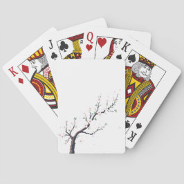 Minimale Japanse Boomtak Pokerkaarten