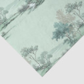 Minimale Japanse Landschapsbomen Zachte Groene Wat Tissuepapier (Detail)