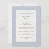 Minimale Japanse Seigaiha Waves Pattern Wedding Kaart (Voorkant)