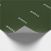 Minimale JOYFUL | Bosgroene Feestdagen Cadeaupapier (Hoek)