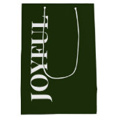 Minimale JOYFUL | Bosgroene Feestdagen Medium Cadeauzakje (Achterkant)