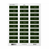 Minimale JOYFUL | Bosgroene Vakantieadres Etiket (Full Sheet)