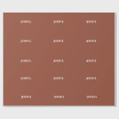 Minimale JOYFUL | Terracotta Kerst Cadeaupapier (Vlak)