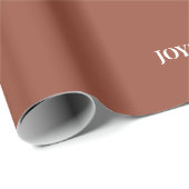 Minimale JOYFUL | Terracotta Kerst Cadeaupapier (Rol Hoek)