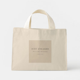 Minimale Just Engaged Tote Tas | Natuurlijk Linnen