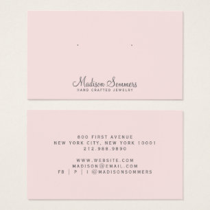 Minimale juwelen Kaarten Blush Pink Visitekaartje