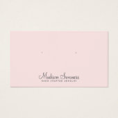 Minimale juwelen Kaarten Blush Pink Visitekaartje (Voorkant)